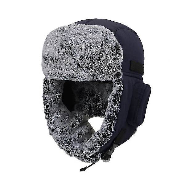 Vinter Ny Herrtrend Lei Feng Hatt Dam Plysch Förtjockning Varmt hörselskydd Utomhusarbete Vandring Ridning Kall skidpassning Army Green
