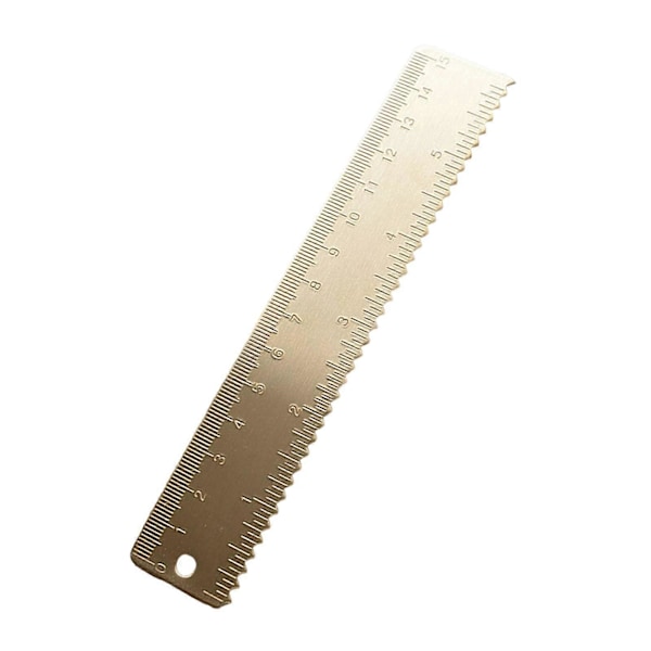 Retro Nostalgisk Messing Skala Lineal Linjetegning Arkitekt Tegner 15cm Bølge