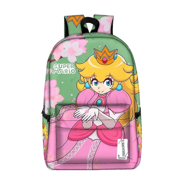 Super Mario Bros Ryggsekk Barn Prinsesse Peach Gutter Jente Ryggsekk Tenåring Skoleveske Studentbok Veske Herre Dame Ryggsekk Mario-1