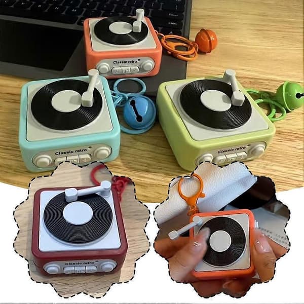 Retro Mini Audio Langaton Bluetooth Musiikkikaiutin Avaimenperä