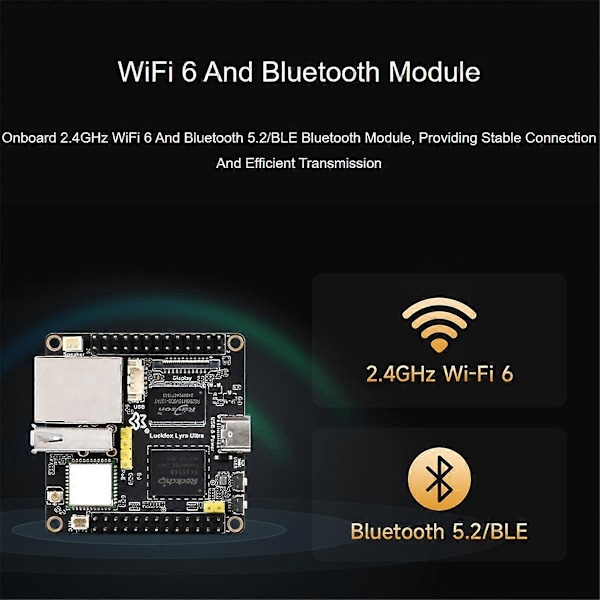 Ultra W RK3506B Linux -kehityskortti, 8 Gt EMMC, sisäänrakennettu 2,4 G WiFi6/Bluetooth 5.2/BLE ja PoE-portti