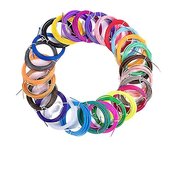 3D Pen Filament Pla, 20 Farver 1,75 mm 5 m Per Farve Total 100 m Filament 1,75 3D Printing Pen Filament Pla 3D Printer Filament Til 3D Pen Filament 1,75 m