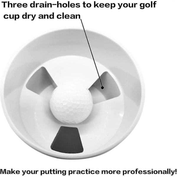 Golf Hull Kopp Putting Green Øvelse Lav Friksjon Verdi 2 stk, Golf Treningshjelp Kopp
