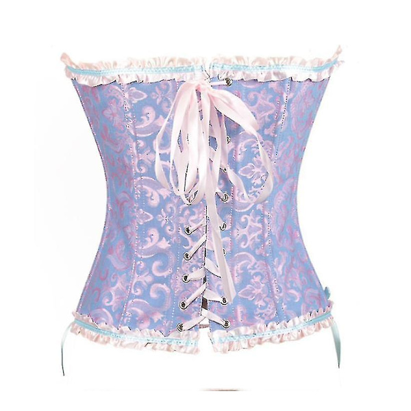 Tflycq Tube Top Jacquard Gothic Palace Korsetti Liivi Muotoilu Korsetti Blue L