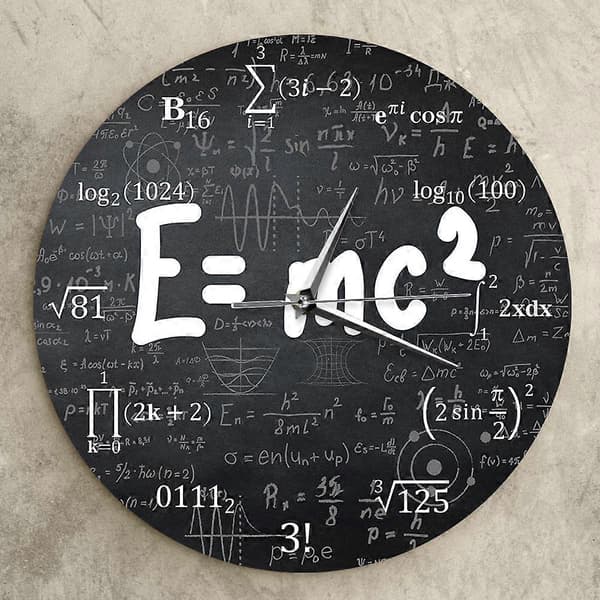 Relativitetsteorin Matematisk Formel Väggklocka Fysikerlärare Gåva Skolinredning Klassrum