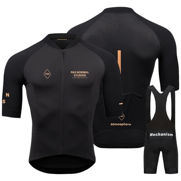 PNS cykeltrøjesæt til mænd med kort ærmet åndbar MTB-cykel Sommer Sort cykeltøj Maillot Ropa Ciclismo Uniform Suit 1 3XL