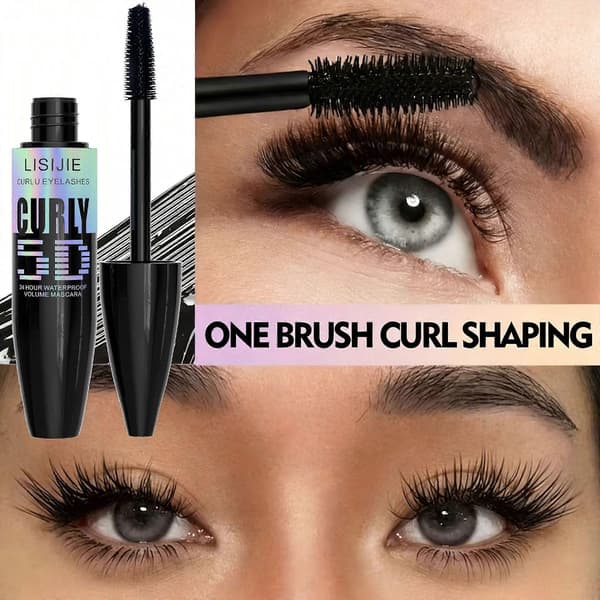 Lockig 5D Mascara, Vattentät, Volymgivande & Förlängande, 10g 2PCS