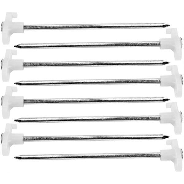 8-pack 20cm Tältpinnar Tältspikar Tältrep Fasta Stålnaglar Utomhus Camping Marknaglar Självlysande