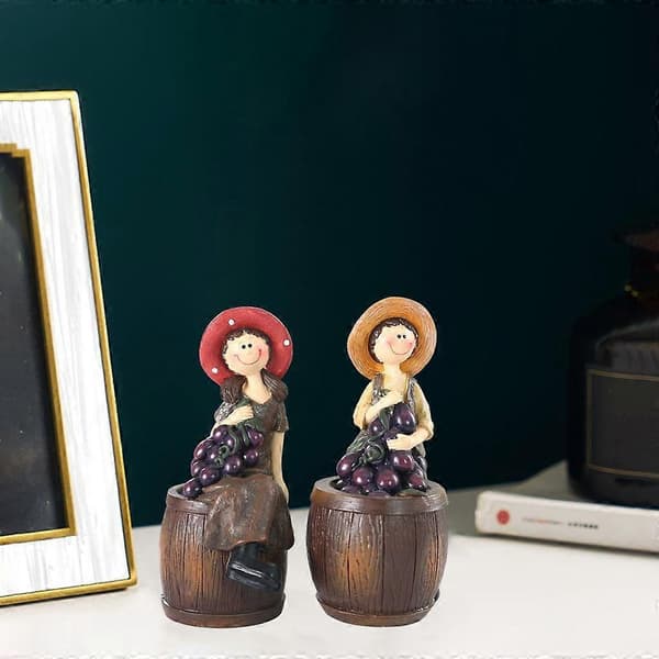 Skrivebordsornament, Landbarn Model Statue, Bryllupsgaver til Par -