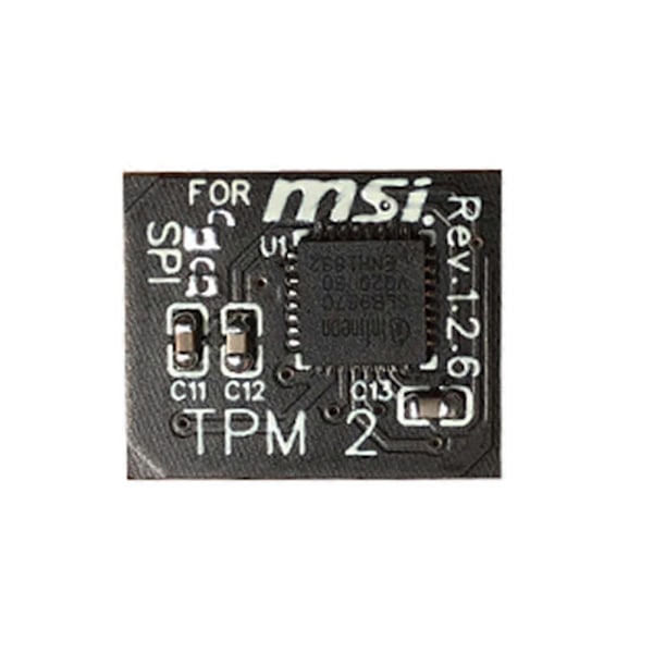 TPM 2.0 Krypteringssikkerhedsmodul Fjernkort 12 Pin SPI TPM2.0 Sikkerhedsmodul til MSI Bundkort