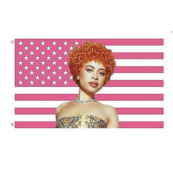 Ice Spice Flag 3x5 Ft Ice Rapper Spice Flag Amerikansk Flag Vægtæppe Til Soveværelse Stue Kollegieværelse Væg