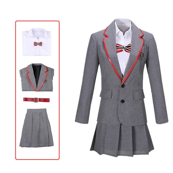 2022 Ny Cosdaddy Las Encinas Elite Skoleuniform Kostume Mand Kvinder Suit Skjorte Nederdel Plisseret Jk Series Cosplay kostume Men L