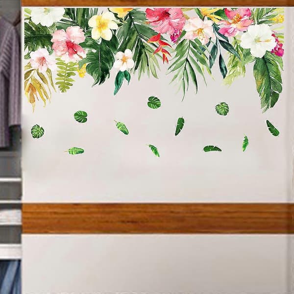 Ett Set med Vackra Växter Blommor Väggdekaler - Väggdekor