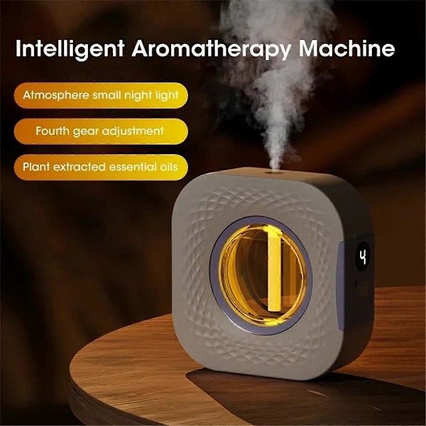 Smart Aroma Diffuser Luftrenser Digitalt Display Plante Eteriske Oljer 4 Gir Veggmontering Bordplate U