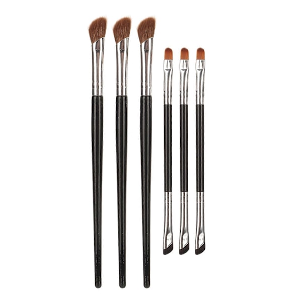 Makeup Børstesæt: 3 Dobbeltsidede Eyeliner Børster + 3 Næse Kontur Skygge Børster