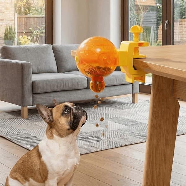 Justerbar klemme til kæledyrsfoderlegetøj med lækage, synligt roterende design, hundegodbidder, selvbetjeningspuslespil, kattefoderdispenser Green