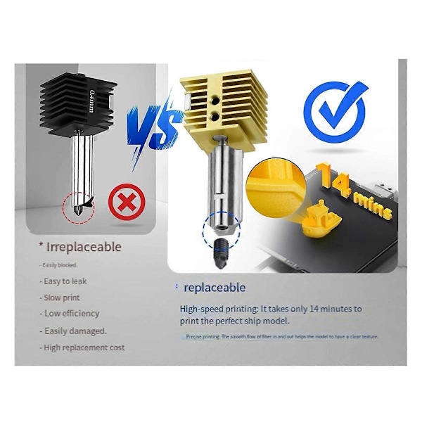 Til Bambu Lab A1 Hotend Kit 0.2/0.4/0.6/0.8MM Dyse Messing