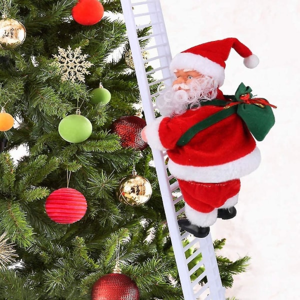 Elektrisk nissedukke juleleker, elektrisk klatrestige nisse synger hengende  juletre 53ce | Fyndiq