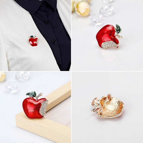Nyår Jul Frukt Brosch Corsage Gåva Strass Bankett Scarfpins Badge