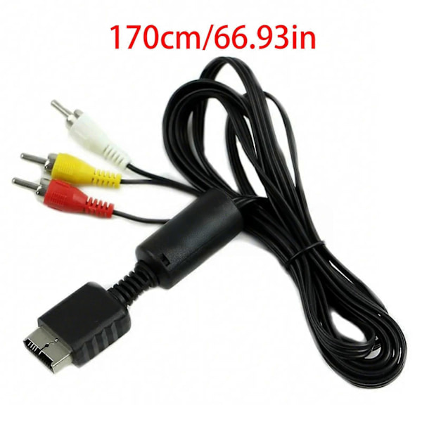 Hot Audio Video AV-kabelledning til 3 RCA til PS til Sort