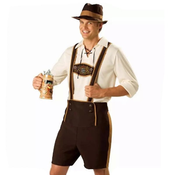 Par Oktoberfest Costume Parade Tavern Bartender Servitrice Outfit Cosplay Halloween Carnival Fancy festkjole Man XL
