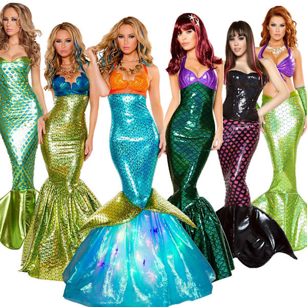 Halloween Mermaid Costume Cosplay Masquerade Costume style 5 XL