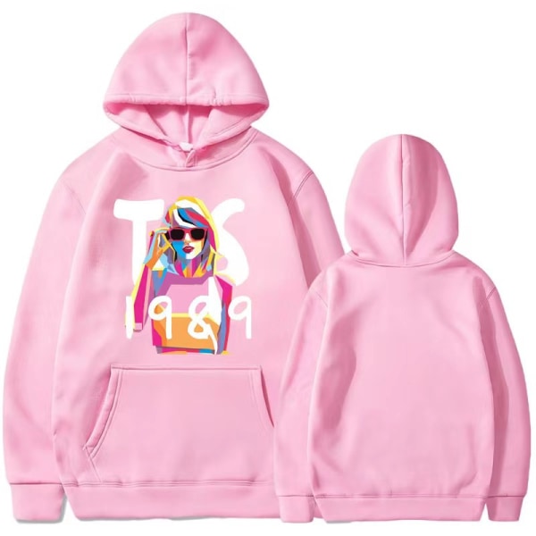 Taylor Swift the eras tour Taylor perifere hættetrøjer forår og efterår til mænd og kvinders sweatshirts pink S