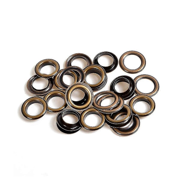 Bebetter 12 mm rustfrie messingmaljer, grommet og skiver