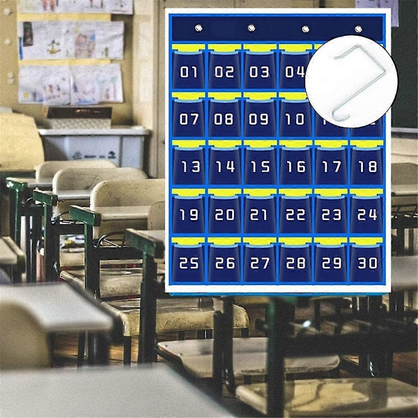 Numeroitu taskutaulukko Matkapuhelimen ripustusjärjestäjä Ripustettava säilytyspussi luokkahuoneeseen matkapuhelimelle H