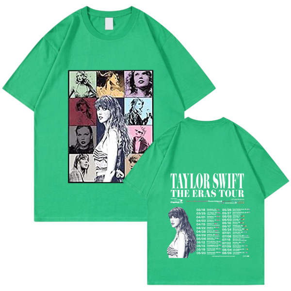 Taylor Swift Fan T-shirt Tryckt T-shirt Skjorta Pullover Vuxen Collection perifer T-shirt green L