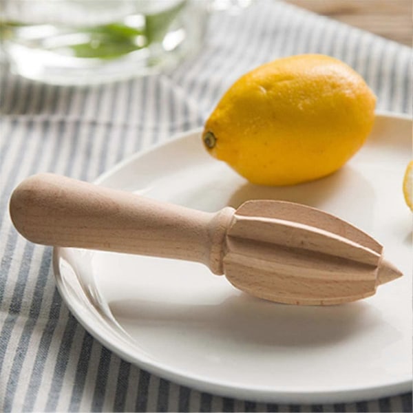 Kreativ og praktisk manuel citronpresser i træ. Citronkegle. 16*4cm