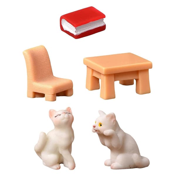 Kreativ Mini Kat Figur Samling Håndværk til Bil Kontor Skab