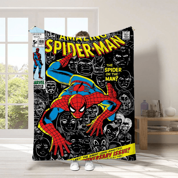 Spiderman-filt Supermjukt varma flanellfiltar Bäddsoffa Bil Barn Pojkar Presenter style 1 125*150cm