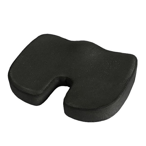 Svart Sittdyna i Memory Foam för Bilsäten, Hemmakontor & Resekudde Az20139