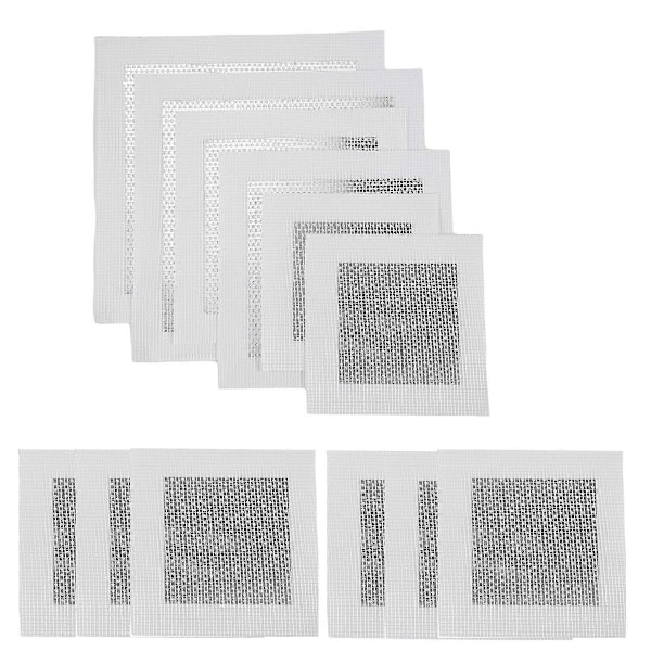 Gipsreparationssæt 12 stk. Aluminium Væg Reparationslappesæt, 4/6/8 tommer Fibernet, Reparation af Hul i Gipsvæg