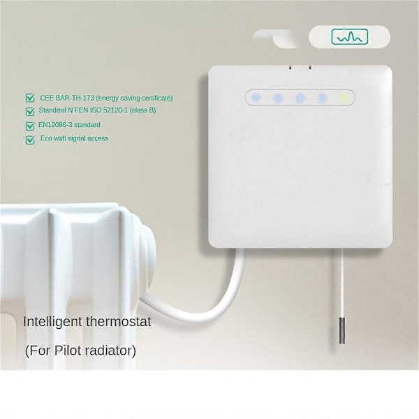 Wifi Älykäs Termostaatti Pilot Wire Lämmityspatterille Tukee Sähkönkulutuksen Seurantaa Etäohjauksella