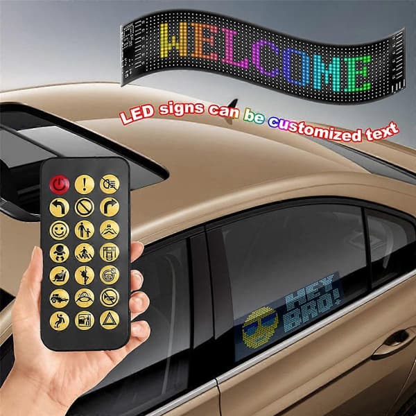 USB Bil Lastebil Skjerm 16x96 LED Matrise Piksel Panel Lys