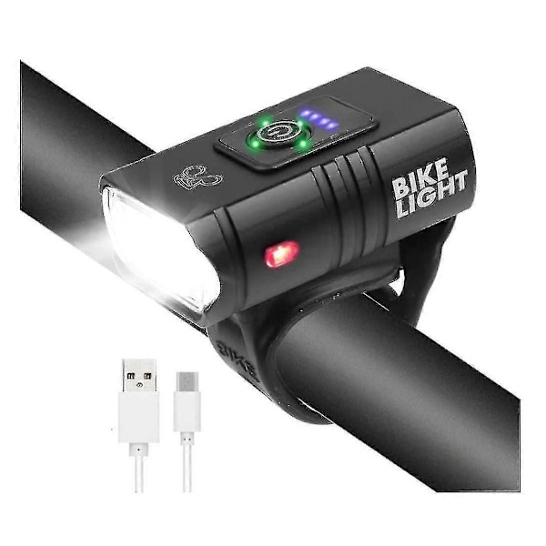 Pyörävalo, USB-ladattava polkupyörän etuvalo 2000 lumenia erittäin kirkas IPX