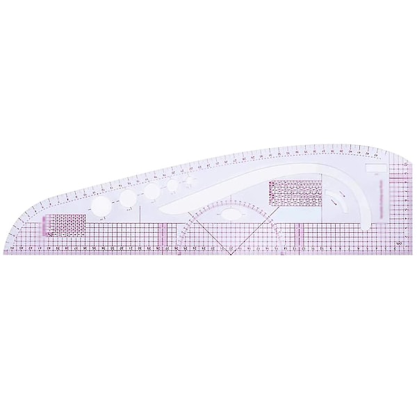 6 st DIY Kläder Lapptäcke Multi-Linjal Söm Quilt Sy Kurvlinjaler Ritning Skärlinjal Utkast Skola Kontorsmaterial