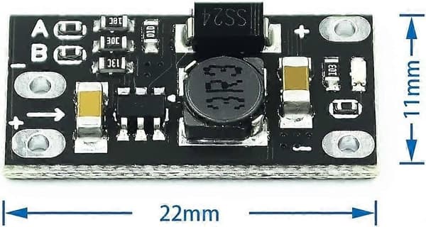 10 stk. Mini DC-DC Boost Converter Board Modul 3.7V til 5V 8V 9V 12V Output, 22*11mm