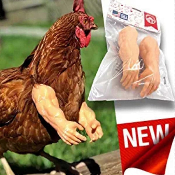 1 STK Muskelkylling Armer Spøkegave Kylling Armer For Kylling å Bruke i Kamp, 100% Ny