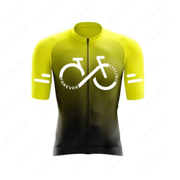 Set 2023 Kesä Ropa Ciclismo Miesten Polkupyörän Pyöräilyvaatteet Gradienttiväri Maastopyöräpaita Urheilupuku A1 M