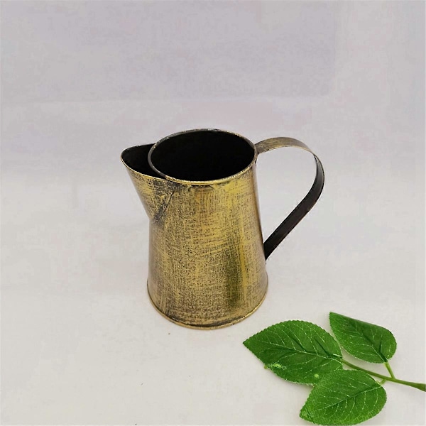 Dekorativ Metallvas Shabby Kannblomma Brons