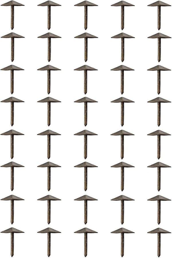 Sæt med 40 dekorative søm i antik bronze messing 12 x 18 mm