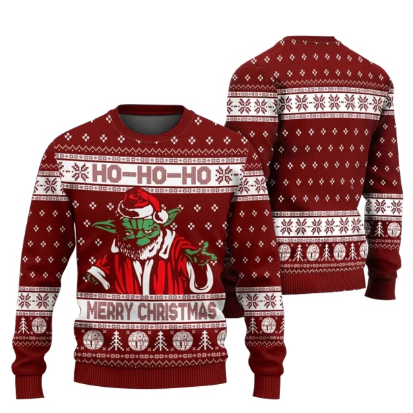The Mandalorian And Grogu Baby Yoda Ugly Sweater 2024 Glædelig Jul Mænd Pullover Efterår Vinter Star Wars Dame Sweatshirt style 11 XL