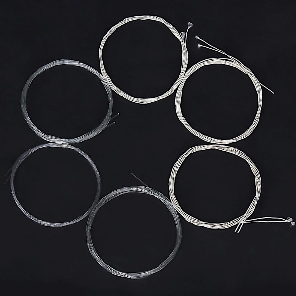Oud Strengesæt (G-D-A-E-B-F) Klar Nylon Sølvbelagt Kobberlegering Viklet 12-Strenge