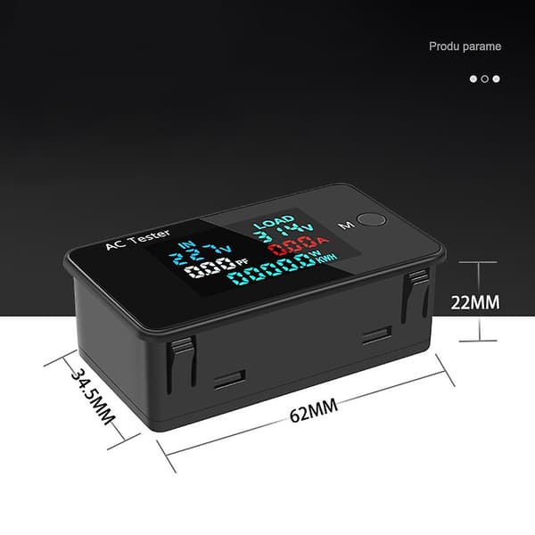 AC Dobbelt Spænding Digital Tester 0-500V Voltmeter 0-100A Amperemeter