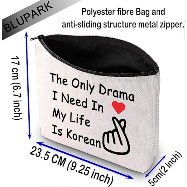 Koreansk Drama Elsker Sminkepung Den eneste dramaen jeg trenger i livet mitt er koreansk kosmetikkveske for K-drama mamma (The Only Drama) Design 811