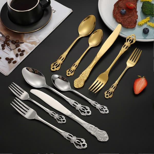 Bestikk i rustfritt stål – 5 deler og elegant – til bruk Silver