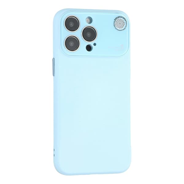 Til iPhone 14 Pro Cover Stort Kameravindue Flydende Silikone Aromaterapi Telefon Cover Himmelblå